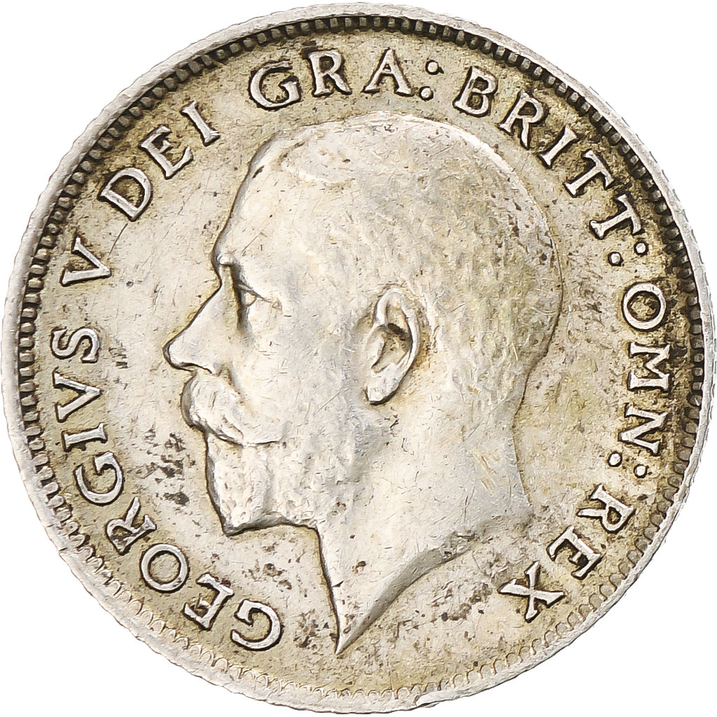 Coin, Great Britain, George V, 6 Pence, 1915, EF(40-45), Silver, KM:815