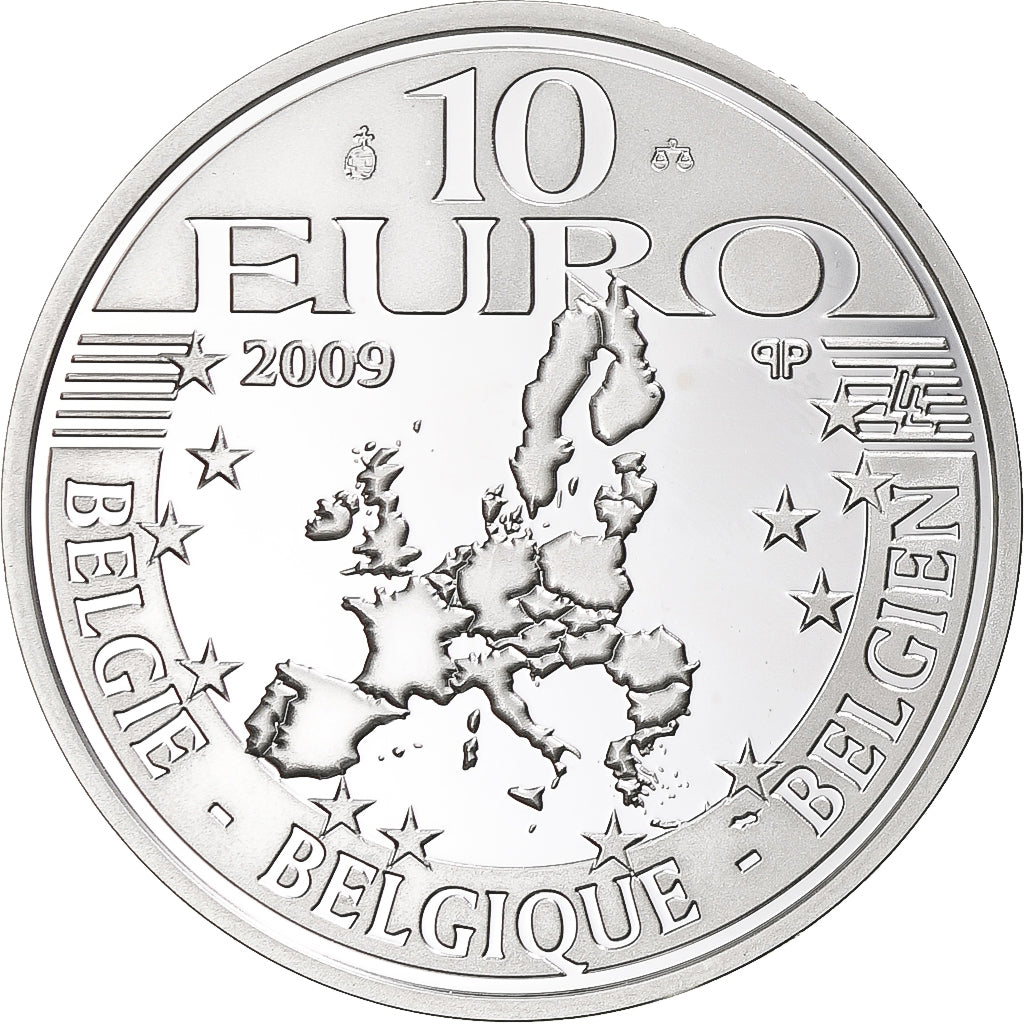 Belgium, Albert II, 10 Euro, 2009, MS(65-70), Silver, KM:284