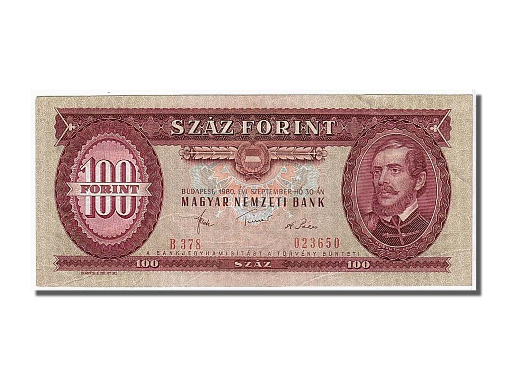 Hungary, 100 Forint, 1980, KM #171f, 1980-09-30, UNC(65-70), B378