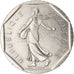 Francja, Semeuse, 2 Francs, 1991, Paris, Bardzo rzadkie, AU(55-58), Nikiel