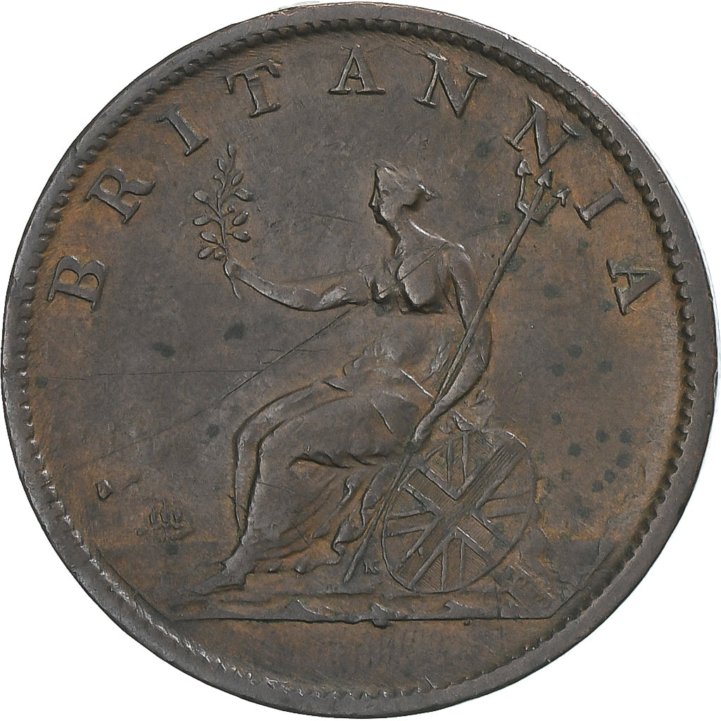 Gran Bretagna, George III, 1/2 Penny, 1807, BB, Rame, KM:662