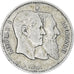 Bélgica, Leopold II, Franc, 1880, BC+, Plata, KM:38