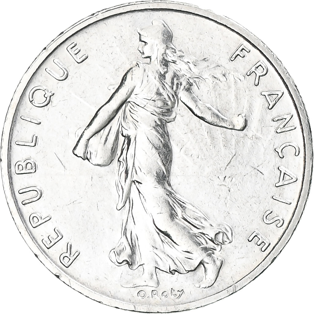Frankrijk, Semeuse, 1/2 Franc, 1990, Paris, PR+, Nickel, KM:931.1, Gadoury:429