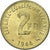 France, France Libre, 2 Francs, 1944, Philadelphia, AU(55-58), Brass, KM:905