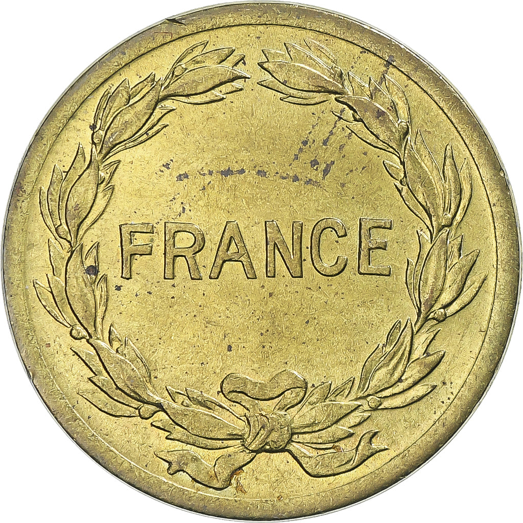 Frankreich, France Libre, 2 Francs, 1944, Philadelphia, VZ, Messing, KM:905