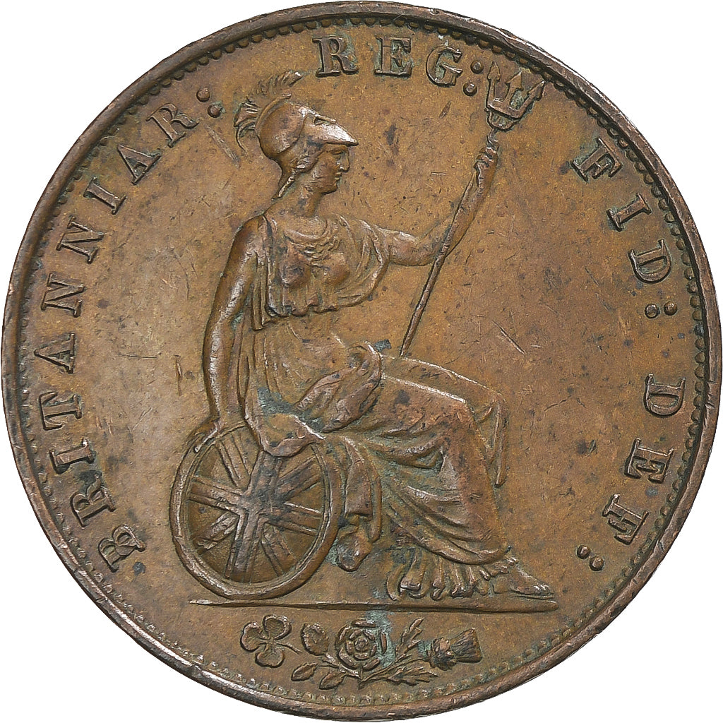 Gran Bretagna, Victoria, 1/2 Penny, 1858, BB, Rame, KM:726