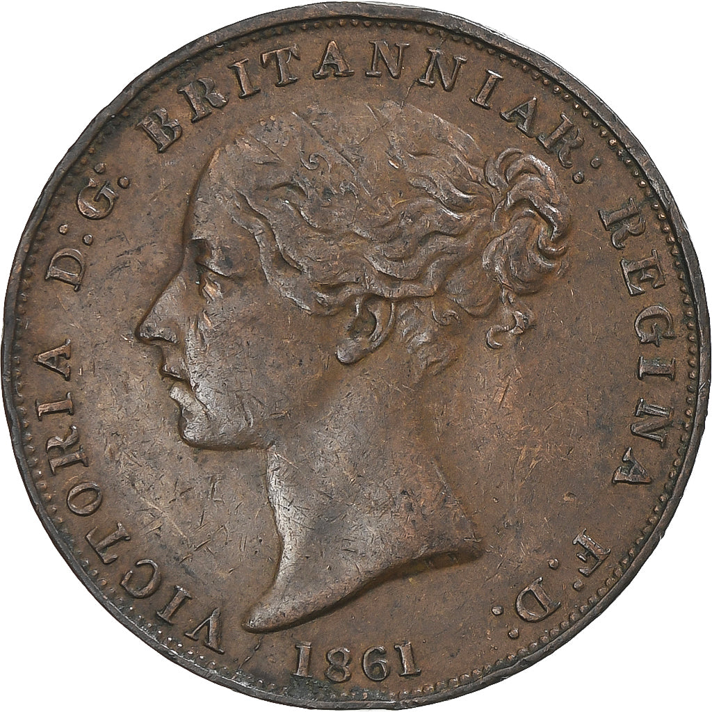 Jersey, Victoria, 1/26 Shilling, 1861, EF(40-45), Copper, KM:2