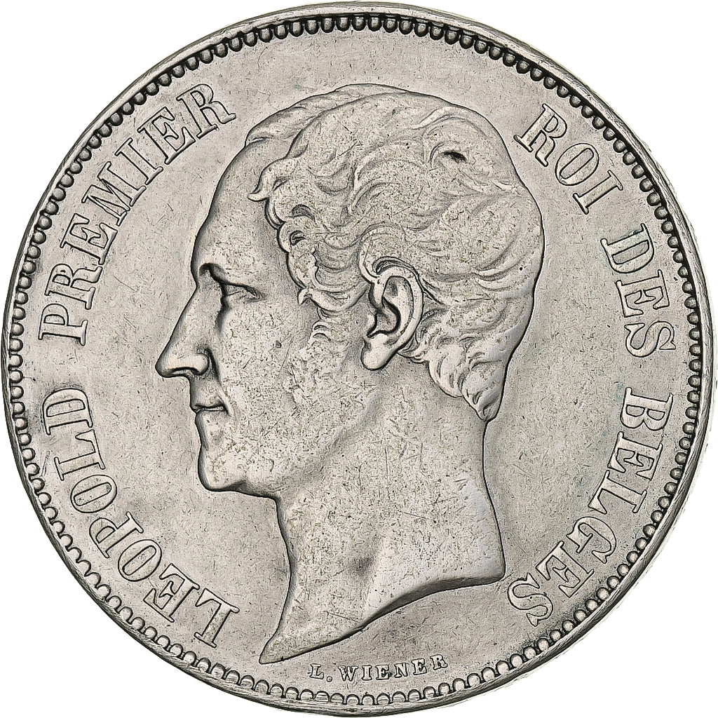 Bélgica, Leopold I, 5 Francs, 5 Frank, 1849, Prata, VF(30-35), KM:17