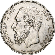 Belgium, Leopold II, 5 Francs, 5 Frank, 1867, Silver, EF(40-45), KM:24