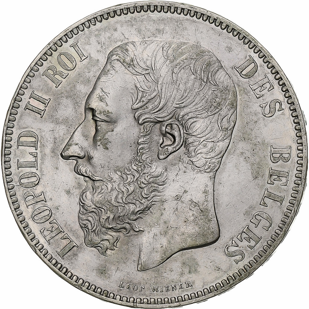 Belgium, Leopold II, 5 Francs, 5 Frank, 1868, Silver, EF(40-45), KM:24