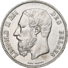 Belgium, Leopold II, 5 Francs, 5 Frank, 1869, Silver, EF(40-45), KM:24