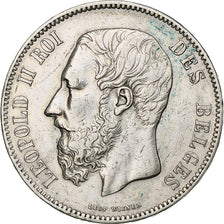 Belgium, Leopold II, 5 Francs, 5 Frank, 1870, Silver, EF(40-45), KM:24