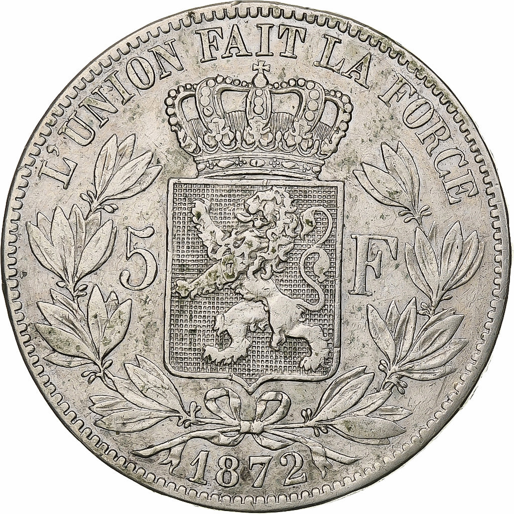 Belgium, Leopold II, 5 Francs, 5 Frank, 1872, Silver, VF(30-35), KM:24