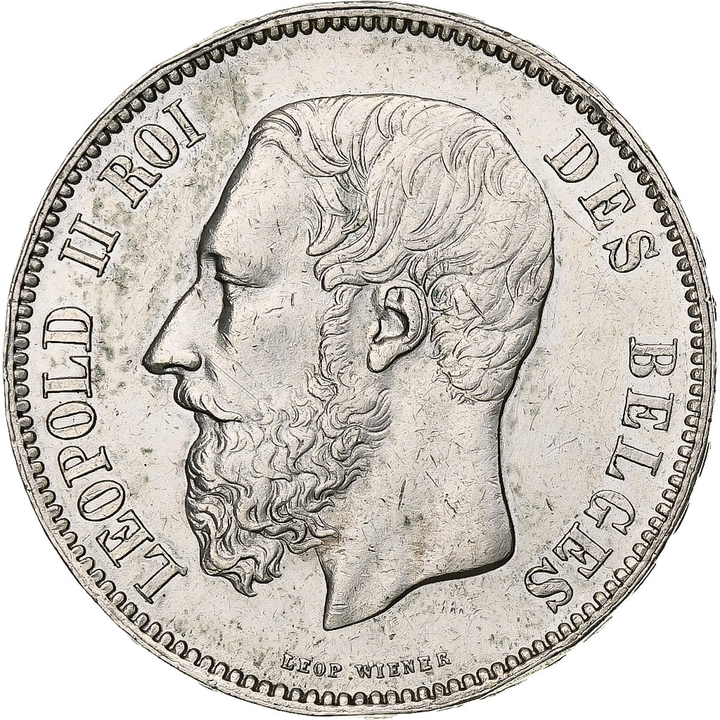 Belgium, Leopold II, 5 Francs, 5 Frank, 1873, Silver, EF(40-45), KM:24