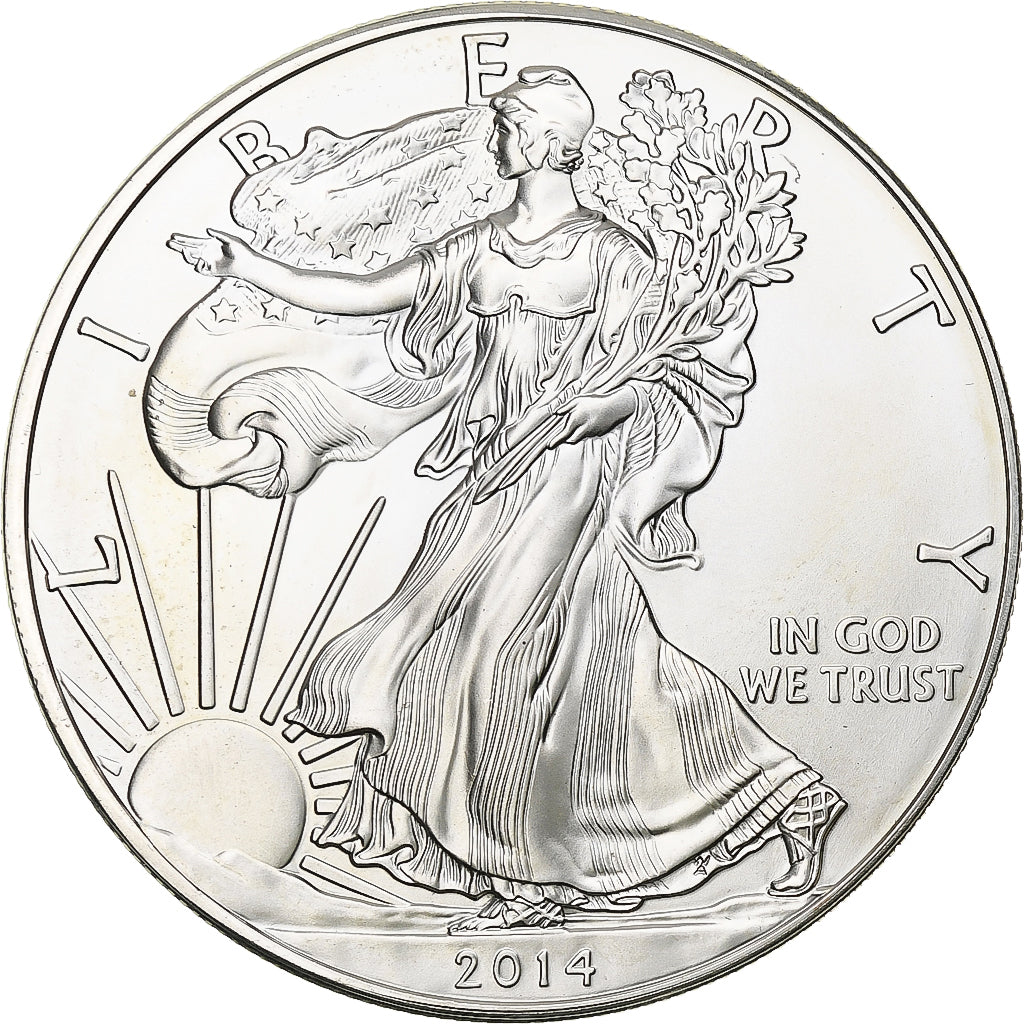 United States, 1 Dollar, 1 Oz, 2014, Philadelphia, Silver, MS(63), KM:273