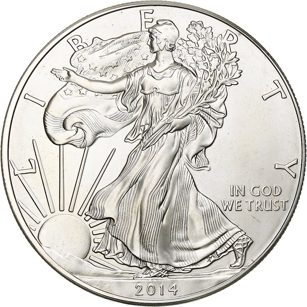 United States, 1 Dollar, 1 Oz, 2014, Philadelphia, Silver, MS(63), KM:273