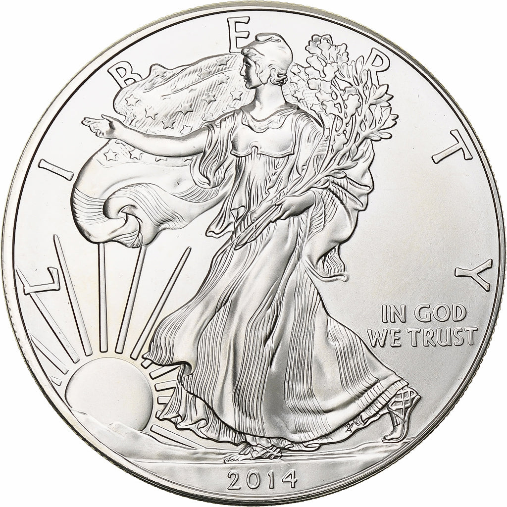 United States, 1 Dollar, 1 Oz, 2014, Philadelphia, Silver, MS(63), KM:273