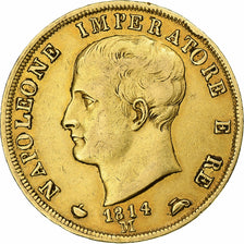 ITALIAN STATES, KINGDOM OF NAPOLEON, Napoleon I, 40 Lire, 1814, Milan, Gold