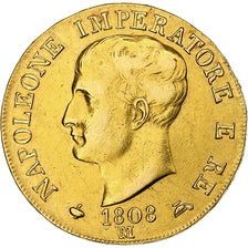 ITALIAN STATES, KINGDOM OF NAPOLEON, Napoleon I, 40 Lire, 1808, Milan, Gold