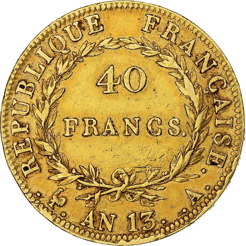 Frankrijk, 40 Francs, Napoléon I, AN 13, Paris, Goud, FR+, Gadoury:1081