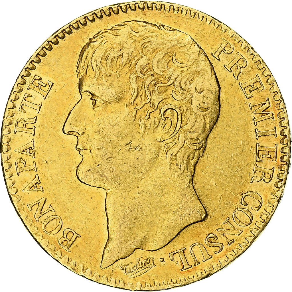 Francia, Bonaparte Ier Consul, 40 Francs, An XI, Paris, Oro, BB+, Gadoury:1080