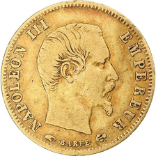 France, 5 Francs, Napoléon III, 1858, Paris, Gold, VF(30-35), Gadoury:1001