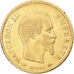 França, 10 Francs, Napoléon III, 1858, Paris, Dourado, EF(40-45)
