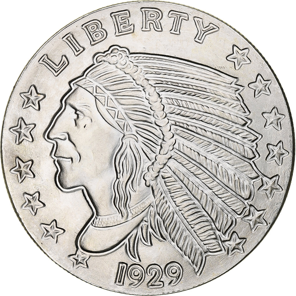 Verenigde Staten, Onza, Troy Ounce of Silver, Tête d'indien - Aigle, 1929