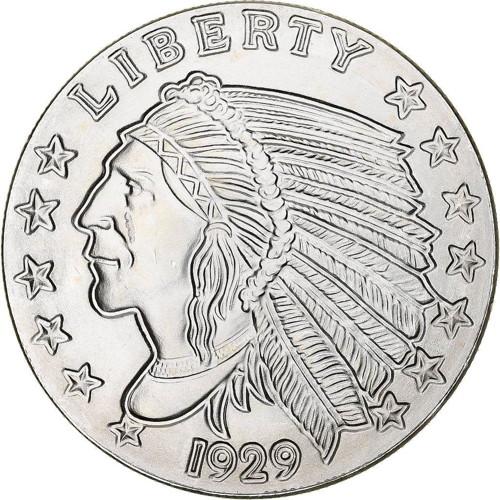 Vereinigte Staaten, Onza, Troy Ounce of Silver, Tête d'indien - Aigle, 1929