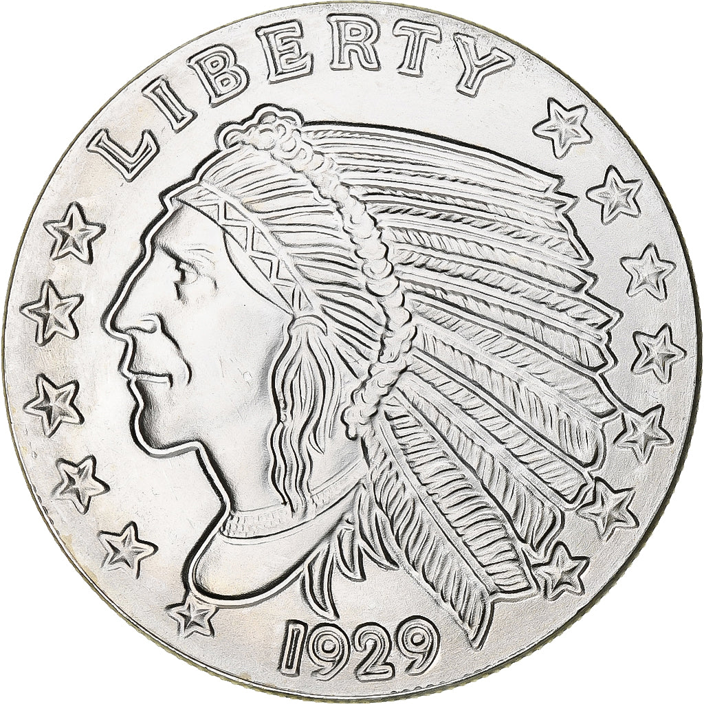USA, Onza, Troy Ounce of Silver, Tête d'indien - Aigle, 1929, Philadelphia