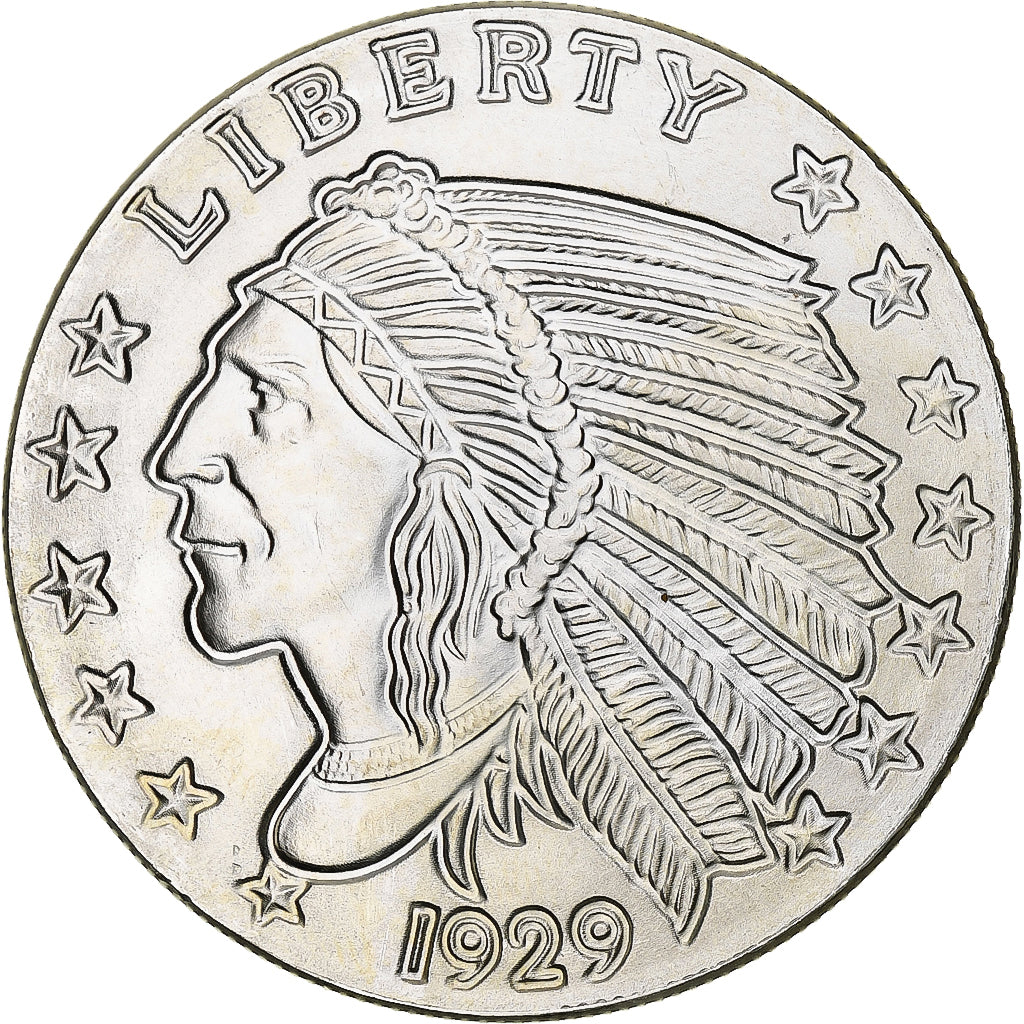 Verenigde Staten, Onza, Troy Ounce of Silver, Tête d'indien - Aigle, 1929