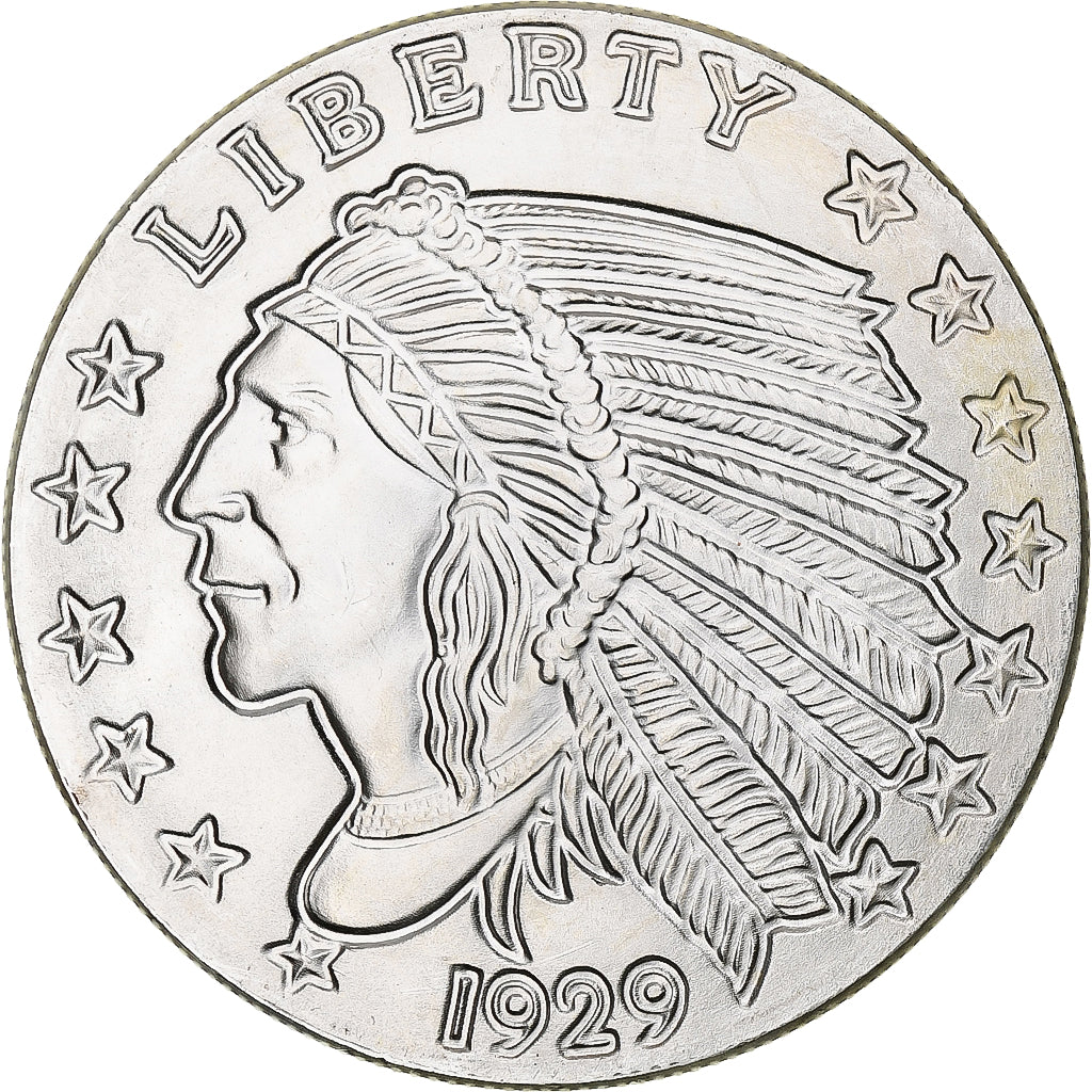 États-Unis, Onza, Troy Ounce of Silver, Tête d'indien - Aigle, 1929