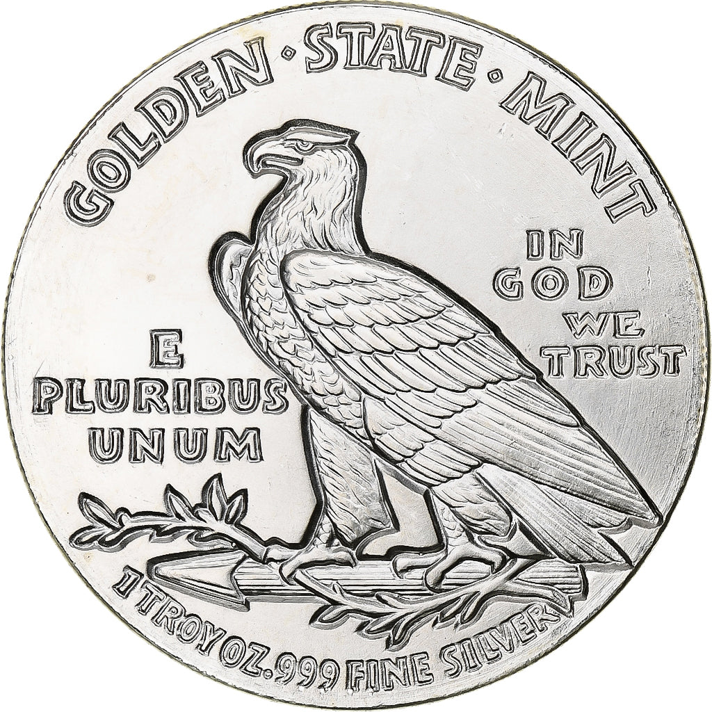 Estados Unidos da América, Onza, Troy Ounce of Silver, Tête d'indien - Aigle