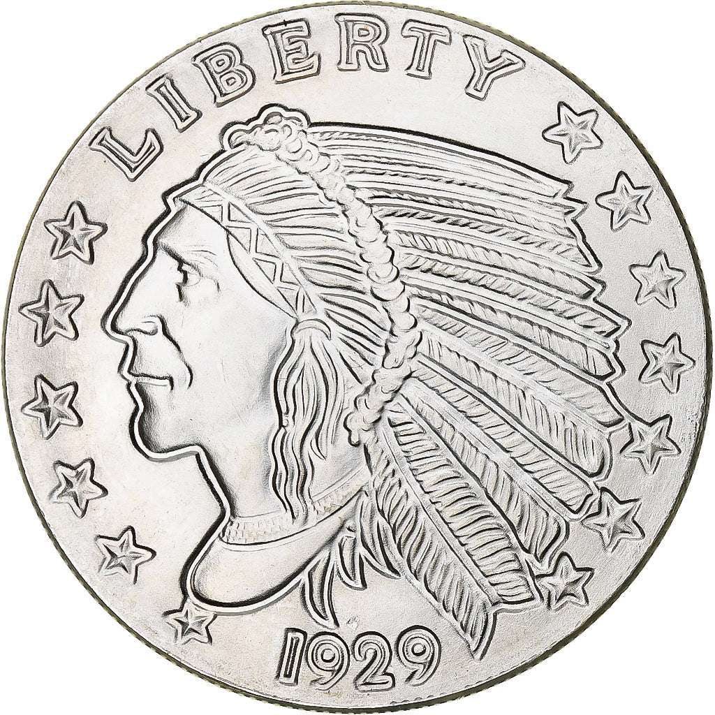 USA, Onza, Troy Ounce of Silver, Tête d'indien - Aigle, 1929, Philadelphia