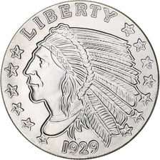 USA, Onza, Troy Ounce of Silver, Tête d'indien - Aigle, 1929, Philadelphia
