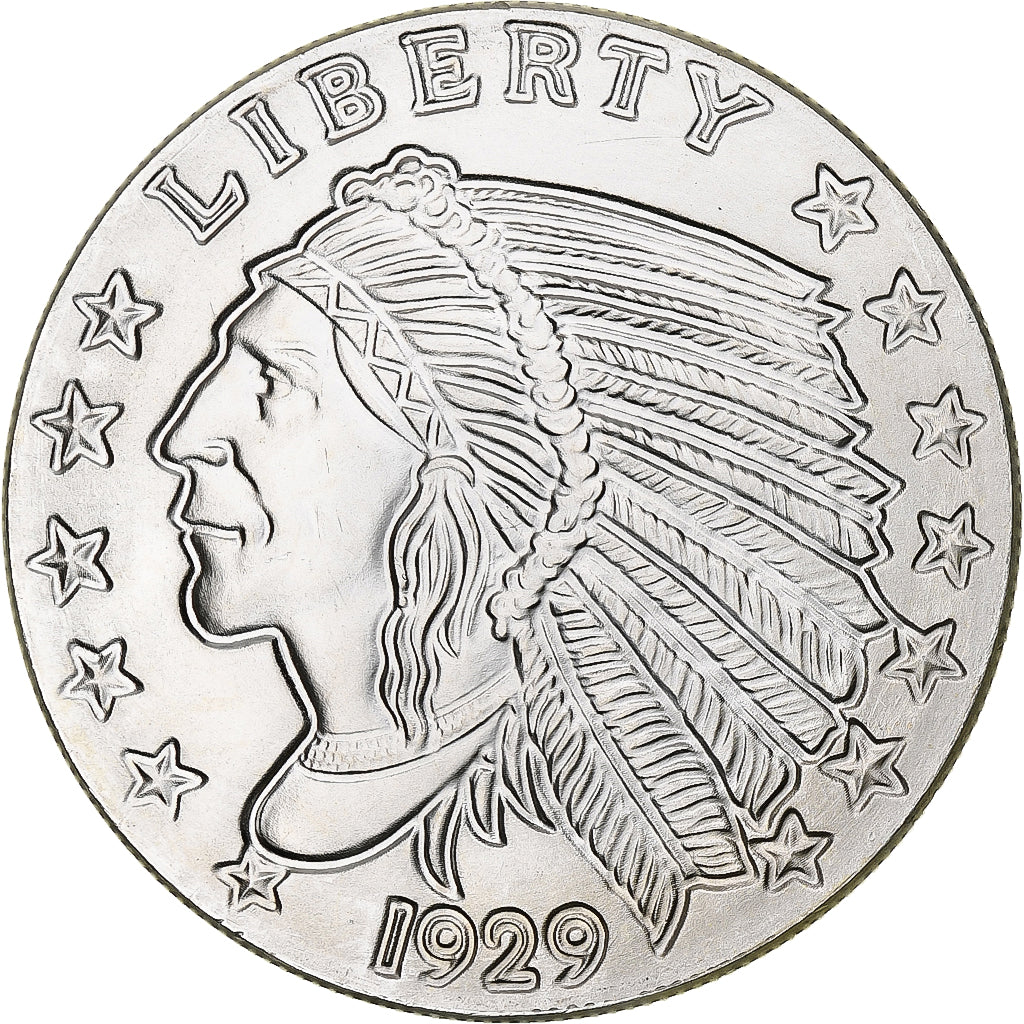 Verenigde Staten, Onza, Troy Ounce of Silver, Tête d'indien - Aigle, 1929