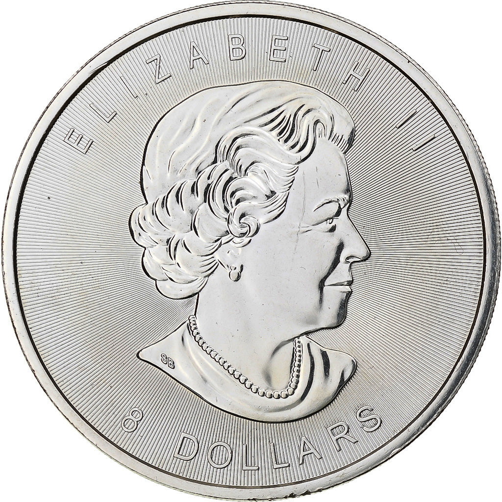 Canada, Elizabeth II, 8 Dollars, Bison, 2015, 1 1/4 OZ, Argento, SPL