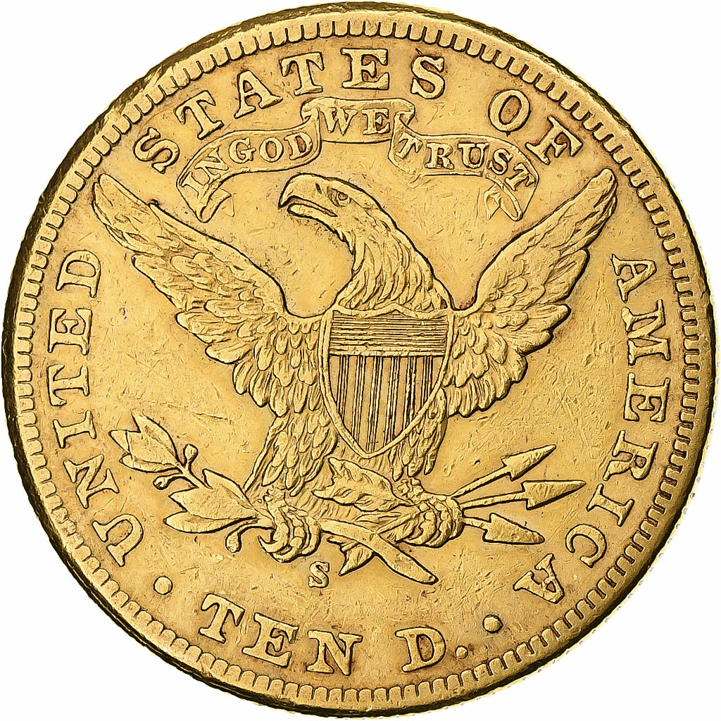 United States, 10 Dollars, Coronet Head, 1901, San Francisco, Gold, EF(40-45)