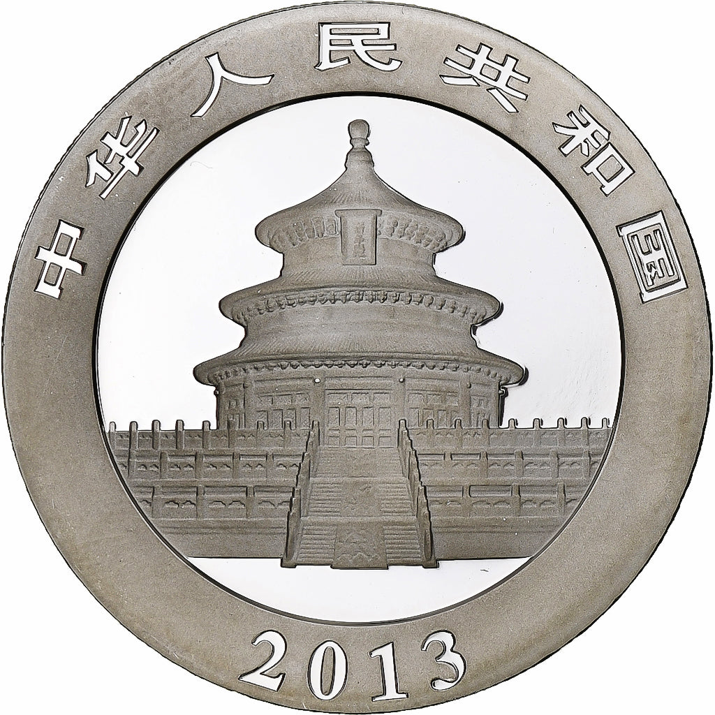 République populaire de Chine, 10 Yüan, Panda, 2013, Proof mat, Argent, FDC