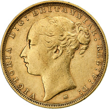 Australia, Victoria, Sovereign, 1886, Melbourne, Gold, EF(40-45), KM:7
