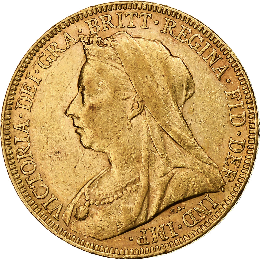 Great Britain, Victoria, Sovereign, 1895, Gold, AU(50-53), KM:785