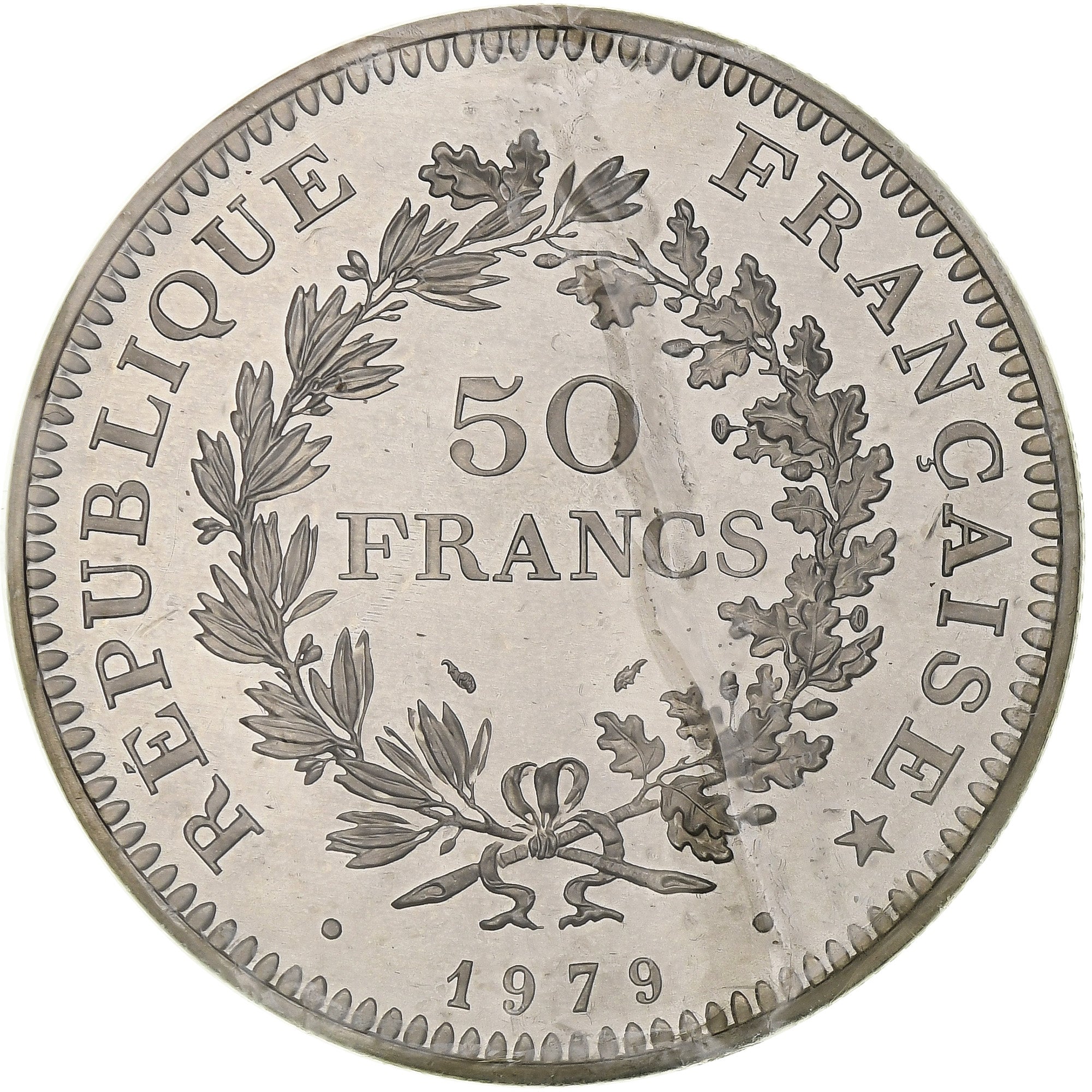 France, 50 Francs, Hercule, 1979, Piéfort, Argent, FDC, KM:P650