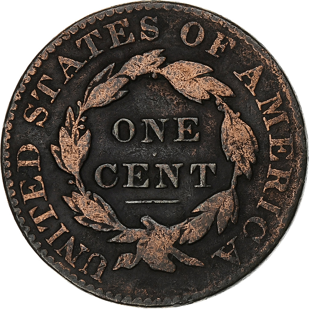 United States, Cent, Coronet Cent, 1828, U.S. Mint, Copper, VF(20-25), KM:45