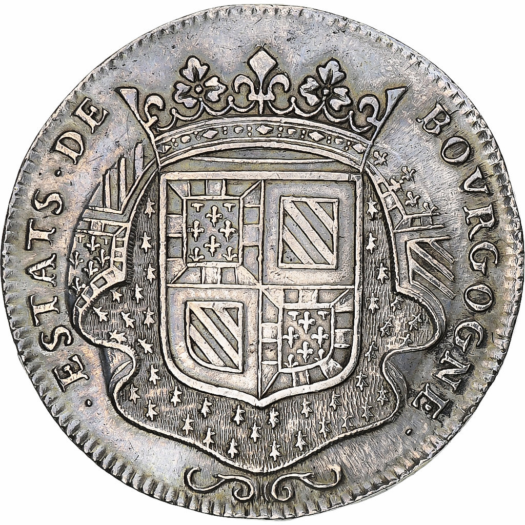 Francia, zeton, Louis XIV, Etats de Bourgogne, Plata, MBC+, Feuardent:9820