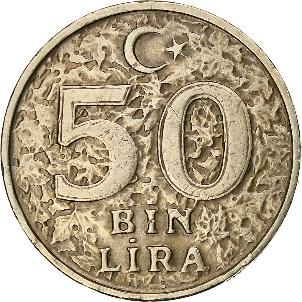 Turchia, 50000 Lira, 50 Bin Lira, 1999, Rame-nichel-zinco, BB, KM:1056