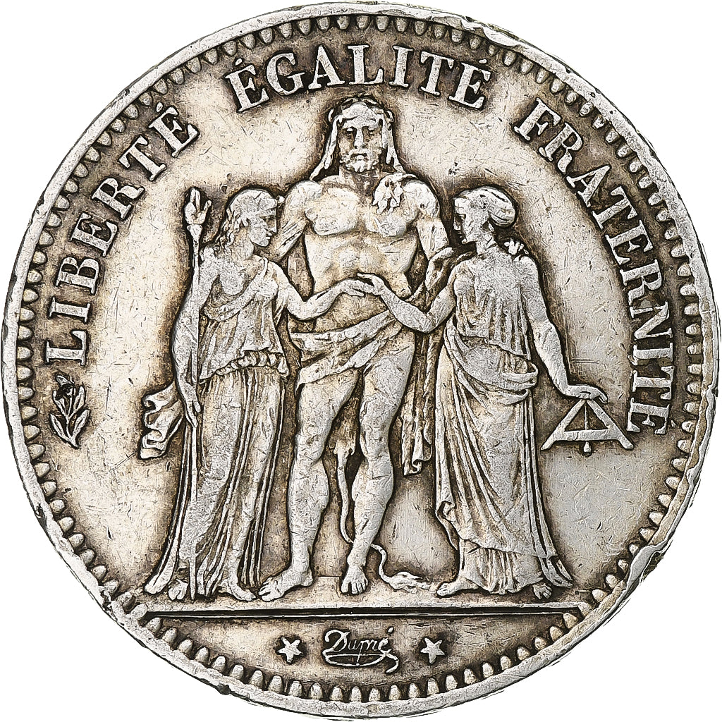 France, 5 Francs, Hercule, 1875, Paris, Argent, TTB, Gadoury:745a, KM:820.1