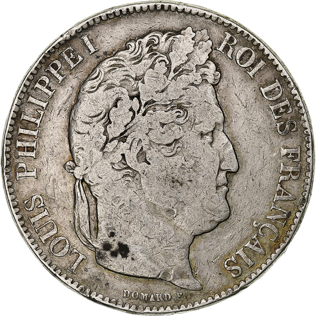 France, 5 Francs, Louis-Philippe, 1843, Lille, Silver, VF(30-35), Gadoury:678