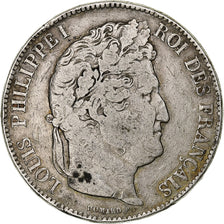 France, 5 Francs, Louis-Philippe, 1843, Lille, Silver, VF(30-35), Gadoury:678