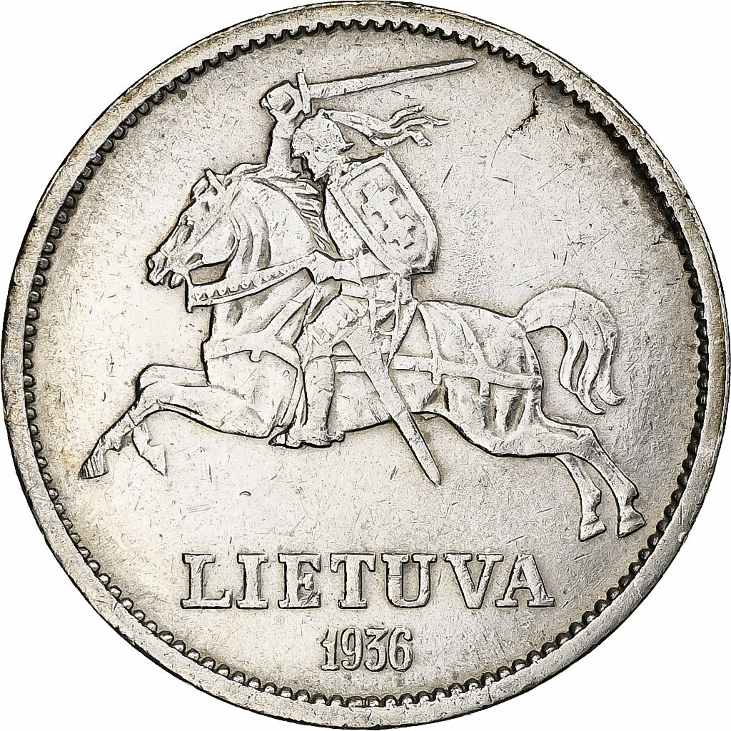 Lithuania, 10 Litu, 1936, Silber, VZ, KM:83