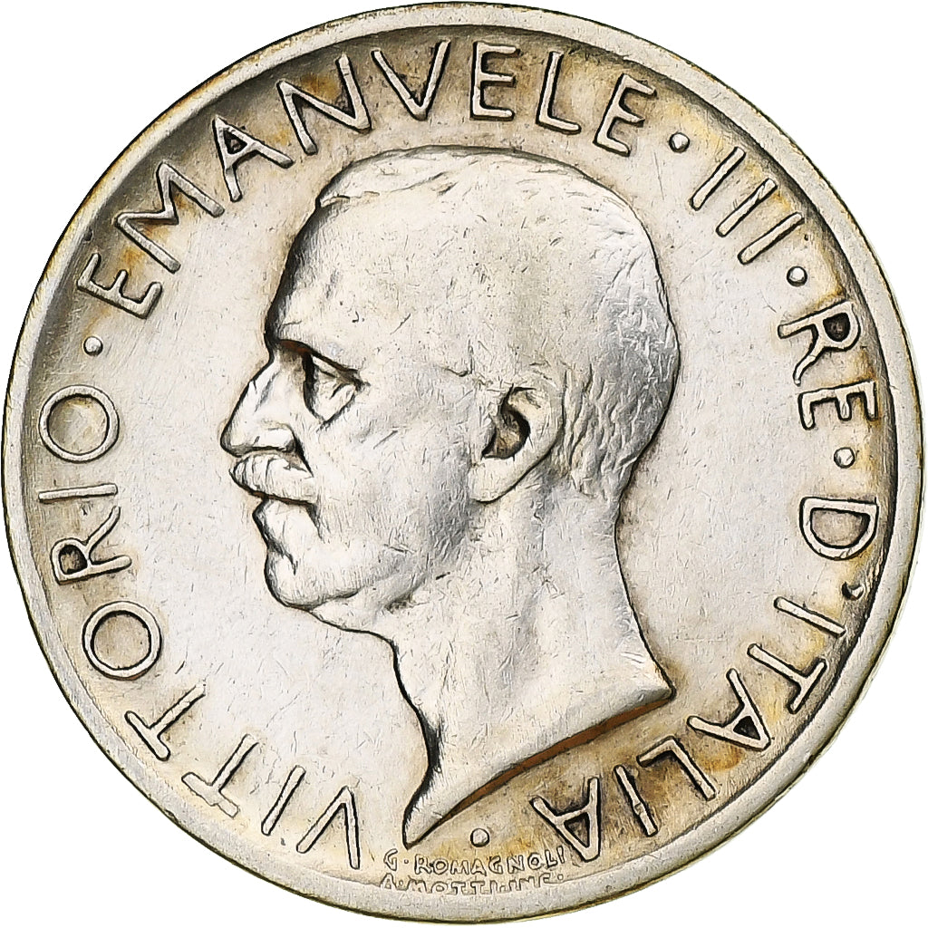 Italy, Vittorio Emanuele III, 5 Lire, 1929, Rome, Silver, EF(40-45), KM:67.1